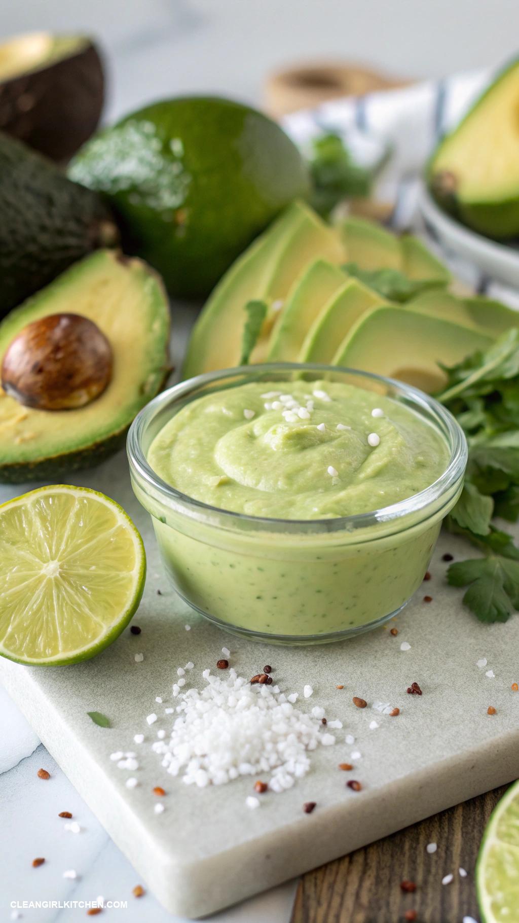 healthy salad dressing Avocado Lime Dressing