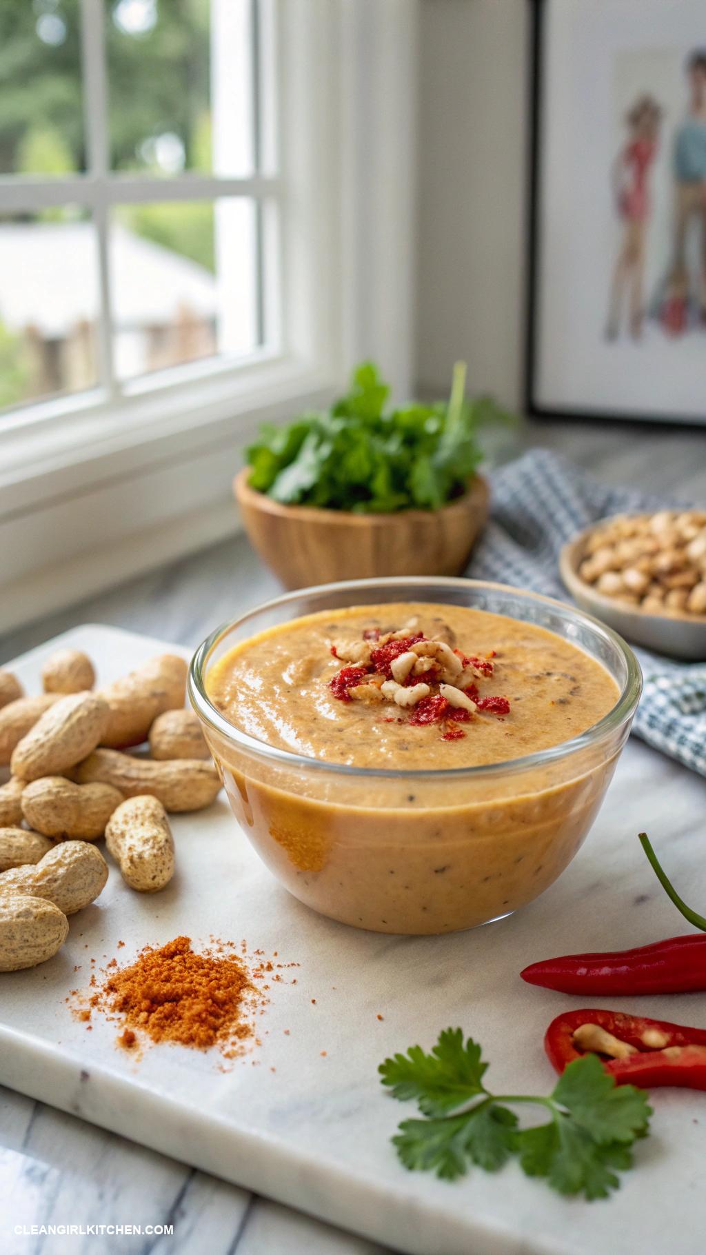 healthy salad dressing Spicy Peanut Dressing