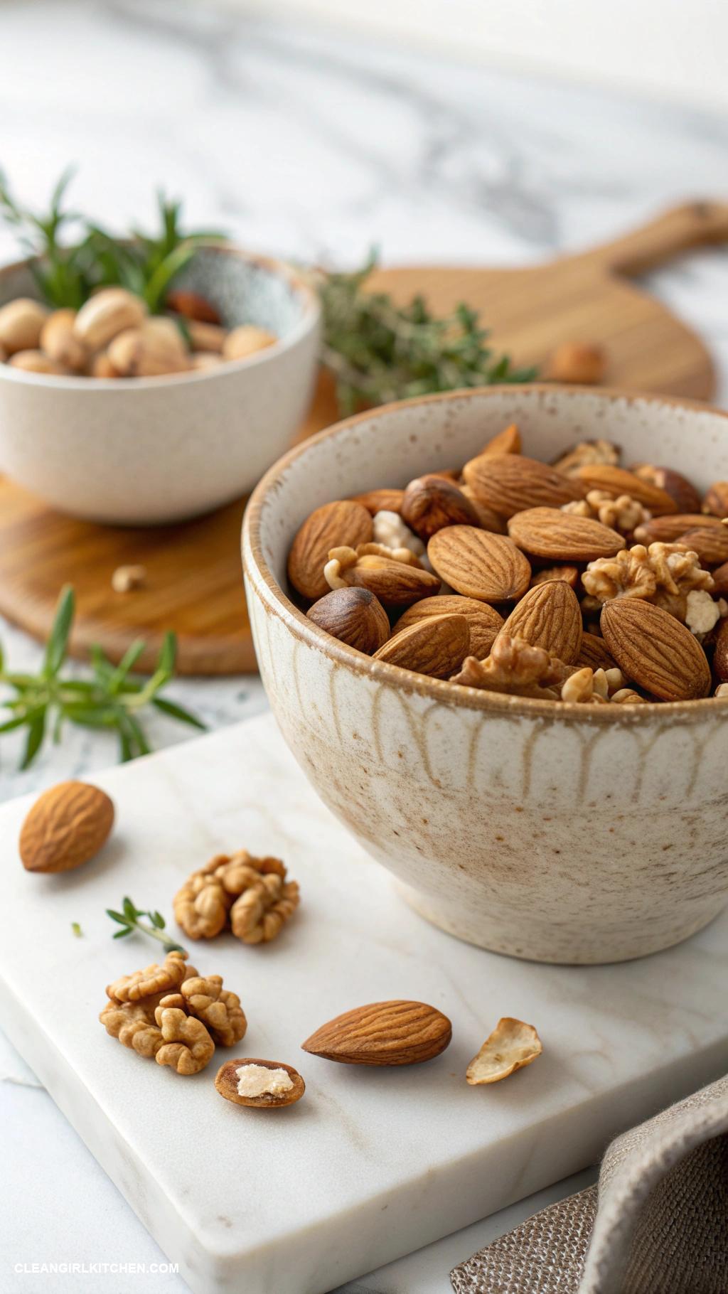 high protein snacks Almonds and Walnuts