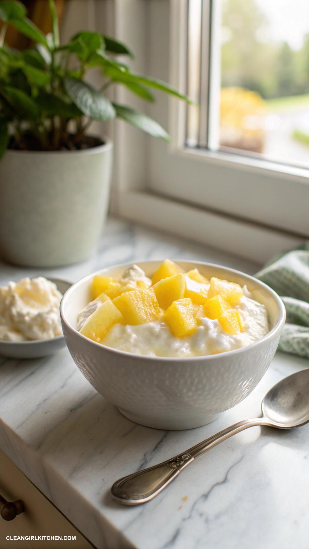 high protein snacks Cottage Cheese with Pineapple