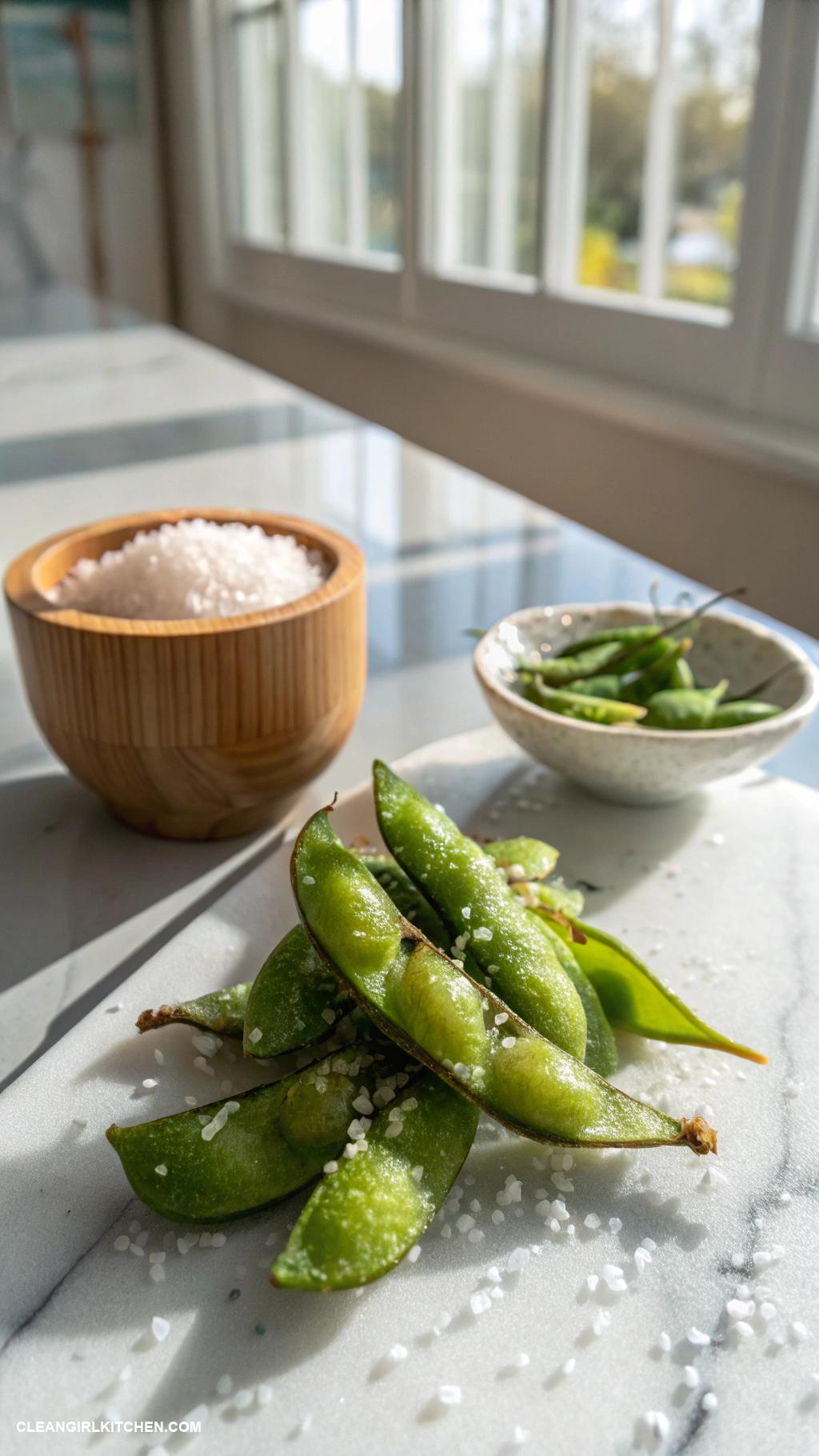 high protein snacks Edamame with Sea Salt