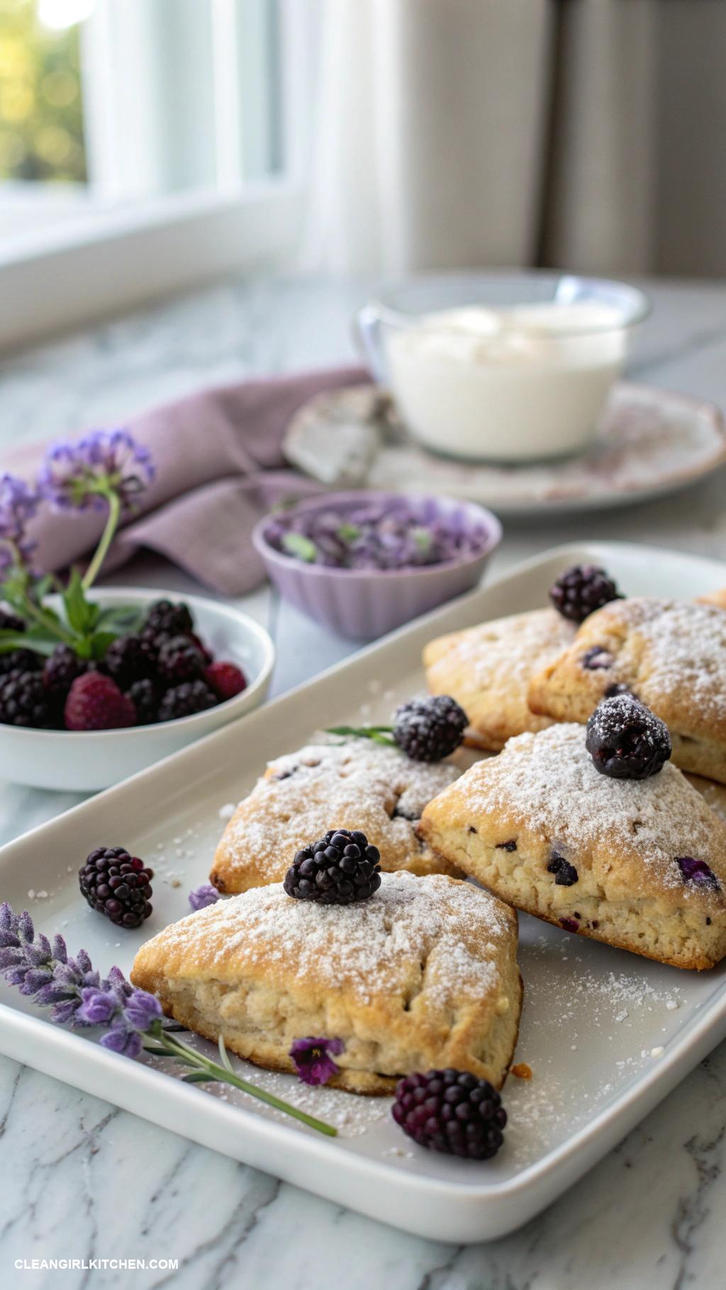 blackberry lavender scones