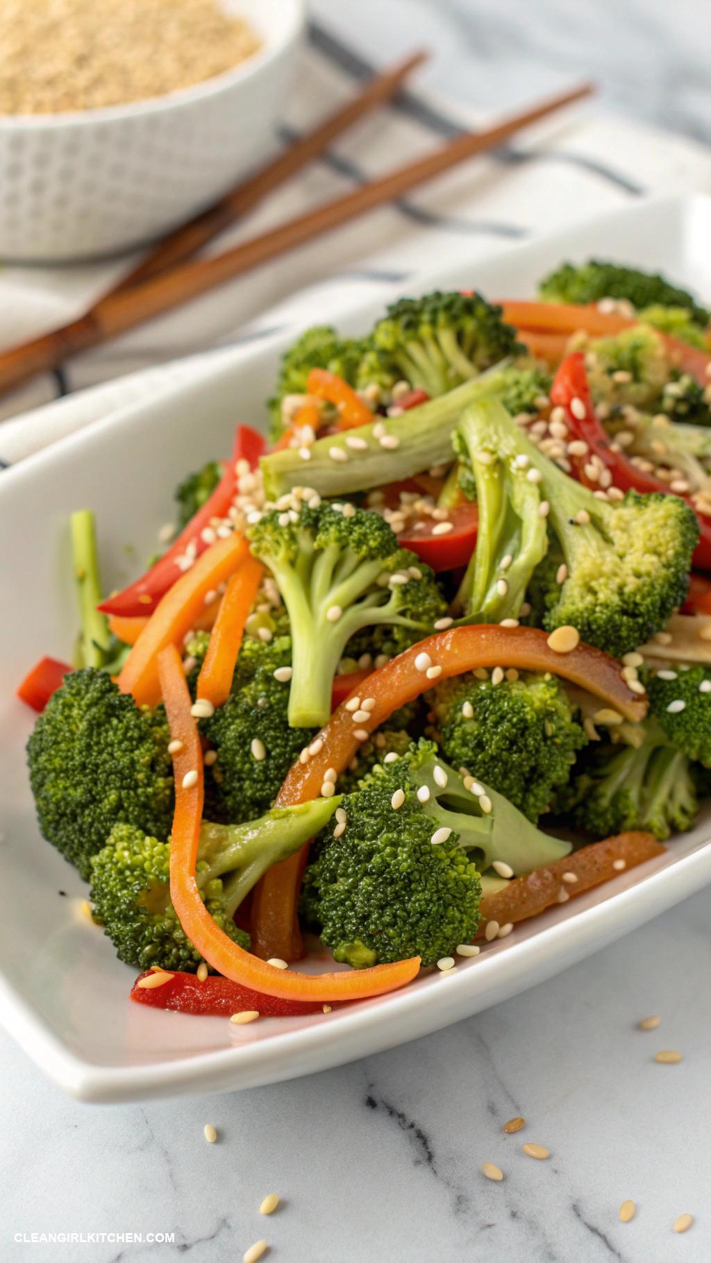 broccoli salad recipes Asian Inspired Broccoli Salad with Sesame Dressing