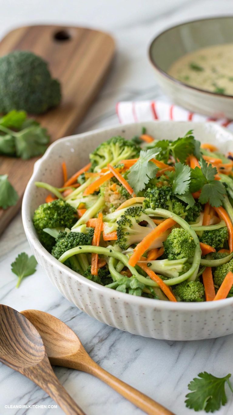 broccoli salad recipes Broccoli Slaw with Carrots and Cilantro Lime Dressing