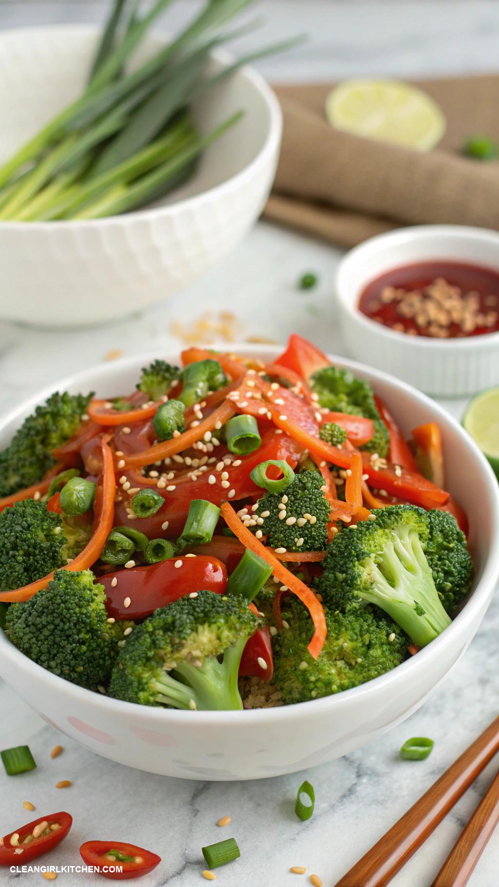 broccoli salad recipes Spicy Broccoli Salad with Sriracha Dressing