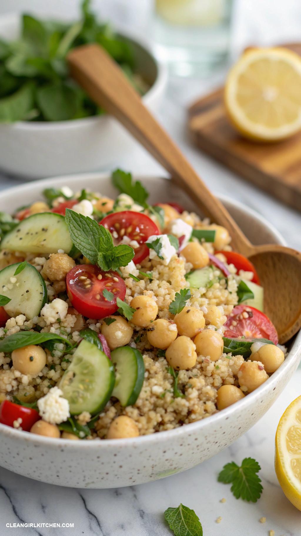 chickpea salad recipes Chickpea Salad with Quinoa and Fresh Herbs