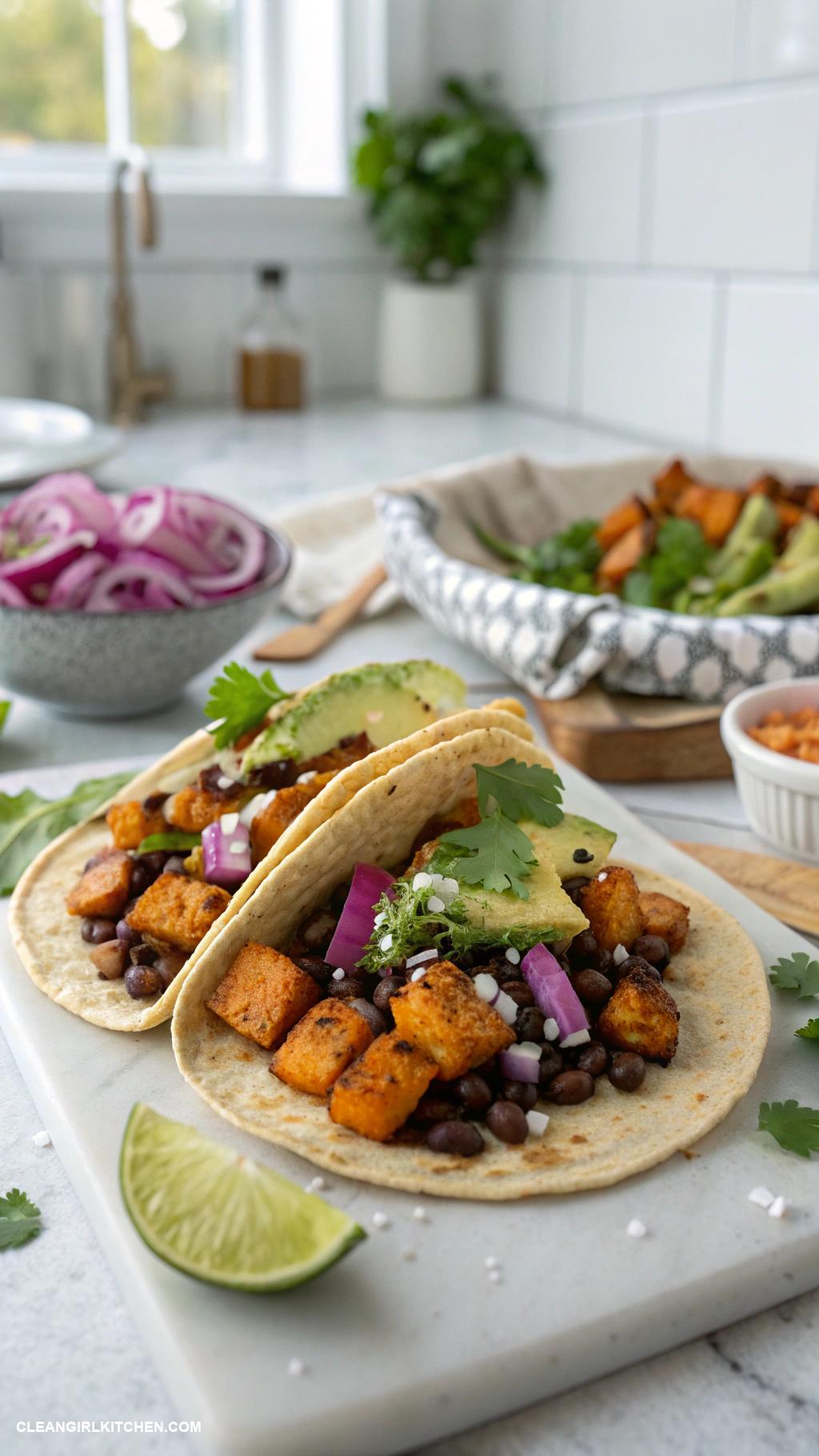 clean simple eats recipes Sweet Potato and Black Bean Tacos