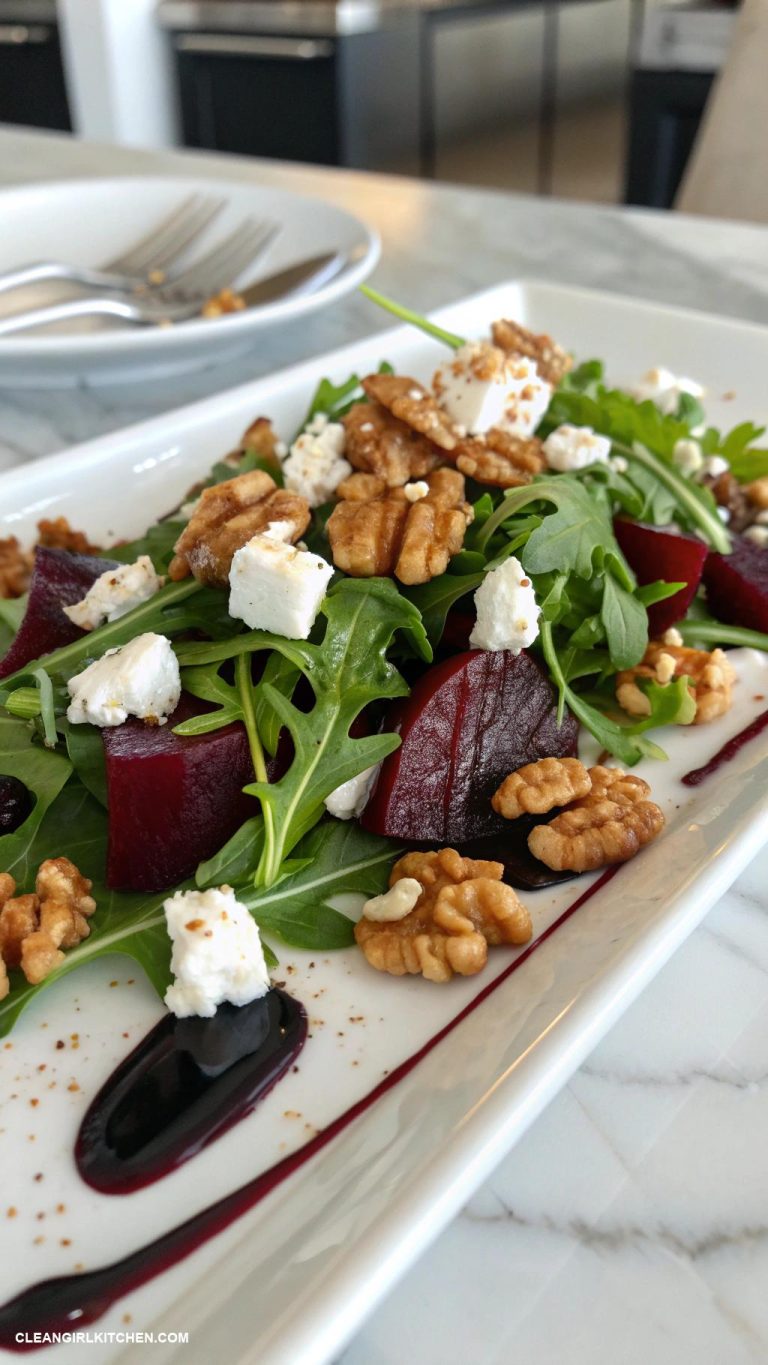 detox salads Beet and Goat Cheese Salad with Walnuts