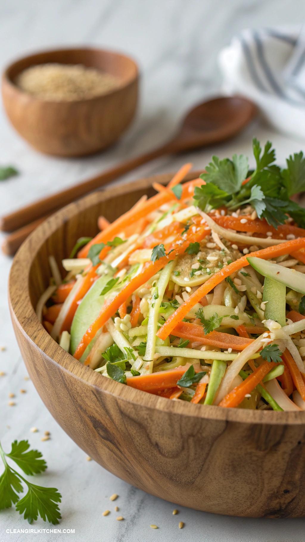 detox salads Carrot and Cabbage Slaw with Apple Cider Vinaigrette