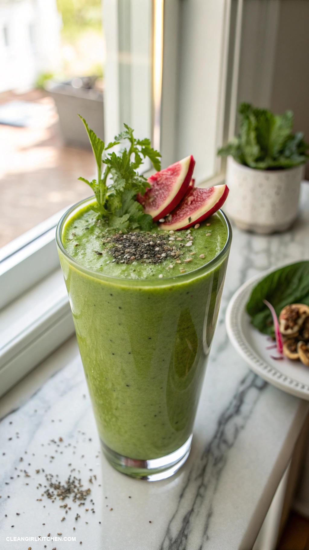 dragon fruit smoothie recipes Green Dragon Smoothie Blend 1 cup dragon fruit 1 cup kale 12 avocado 1 banana and 1 cup almond milk