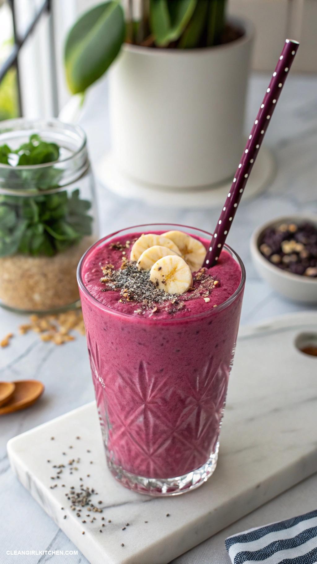 dragon fruit smoothie recipes Peanut Butter Dragon Protein Smoothie Blend 1 cup dragon fruit 2 tablespoons peanut butter 1 banana and 1 cup plant based milk
