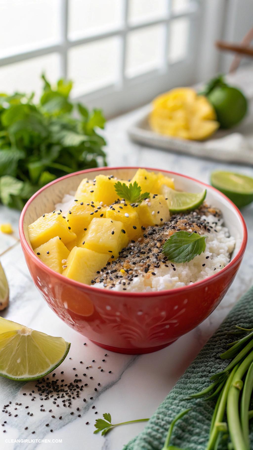 easy healthy lunches Cottage Cheese with Pineapple and Chia Seeds