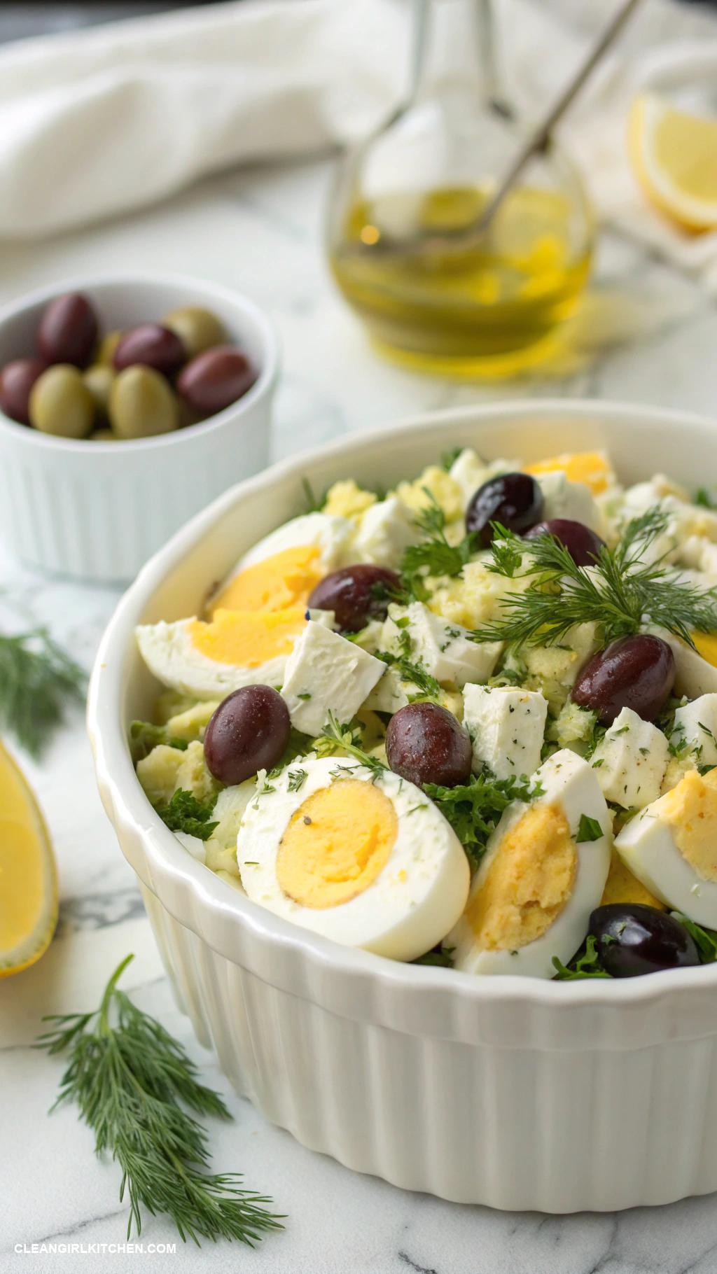 egg salad recipes Mediterranean Egg Salad with Olives and Feta