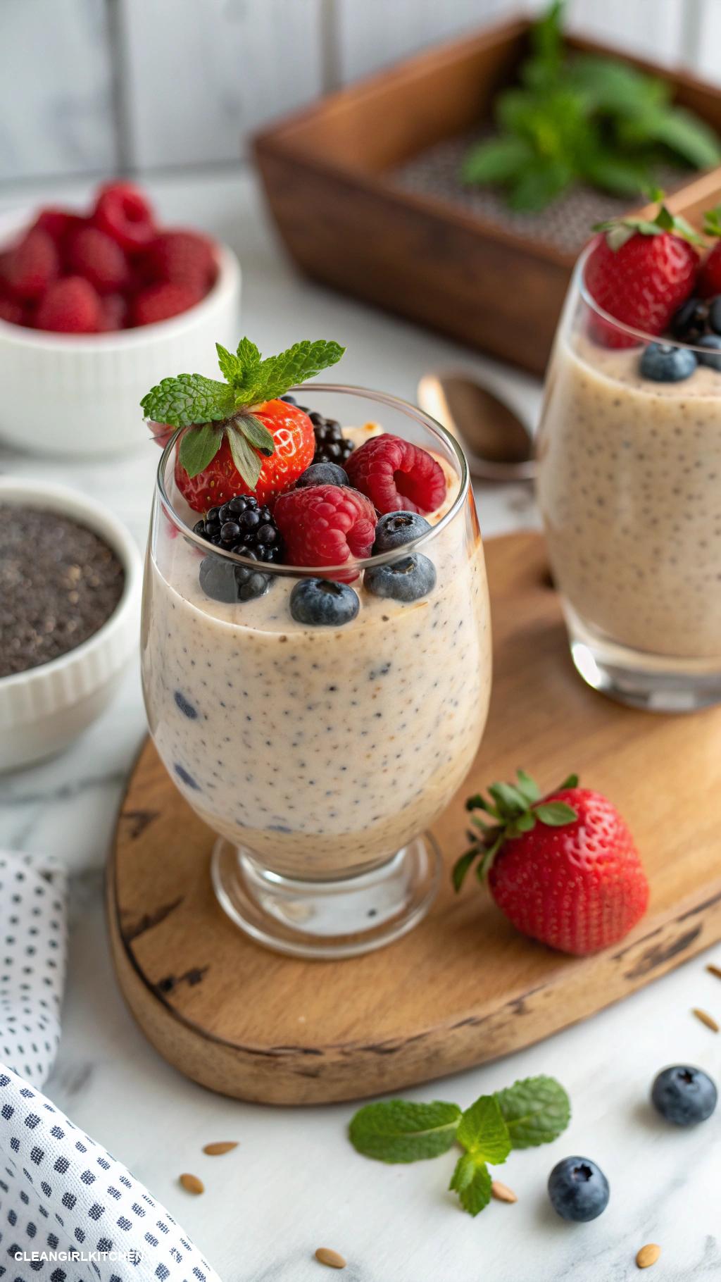 erewhon smoothie recipes Vanilla Chia Smoothie Chia seeds vanilla protein powder almond milk and berries