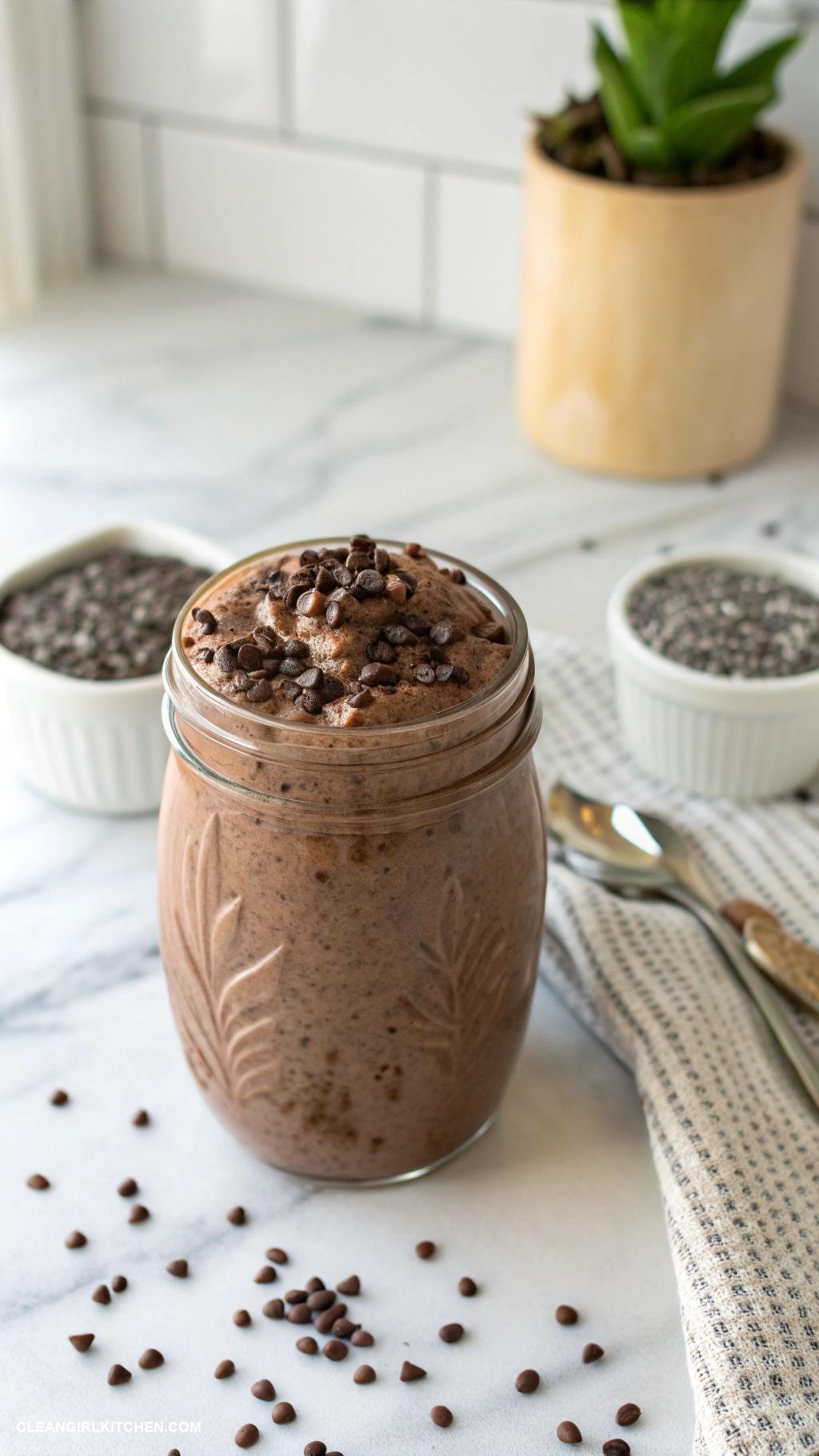 fat burning smoothies Chocolate Protein Smoothie with Chia Seeds