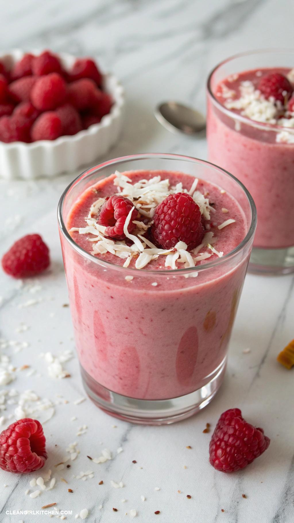 fat burning smoothies Coconut and Raspberry Smoothie