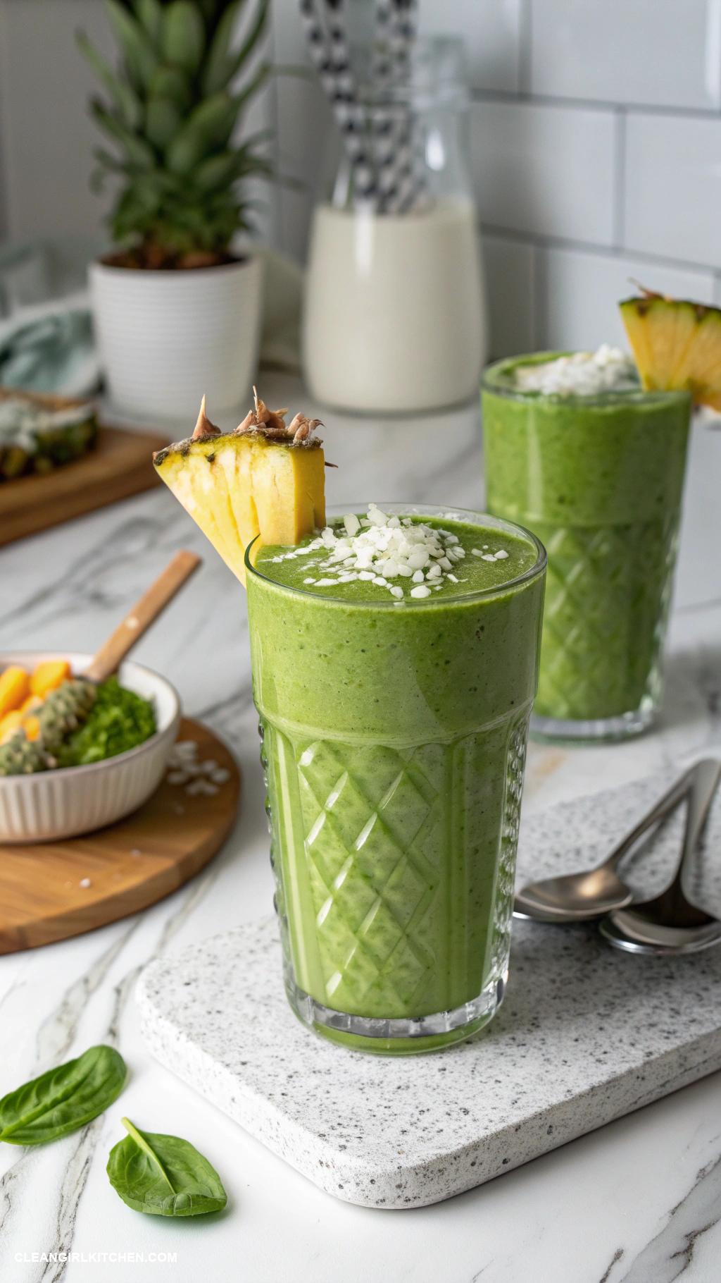 fat burning smoothies Spinach and Pineapple Smoothie