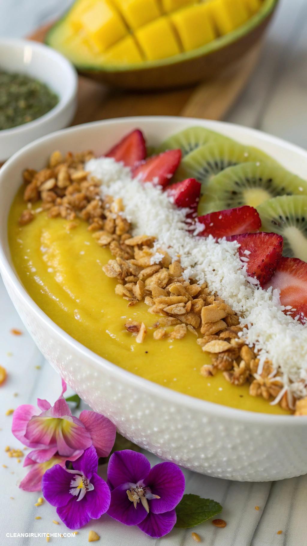 fruit smoothie recipes Mango Coconut Smoothie Bowl