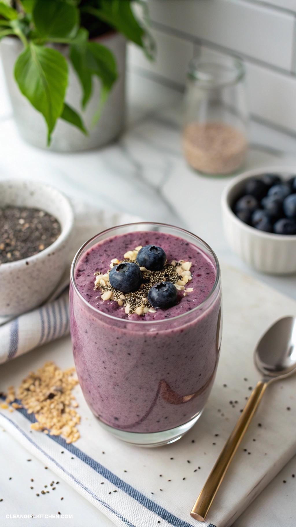 fruit smoothie recipes Protein Packed Blueberry Smoothie