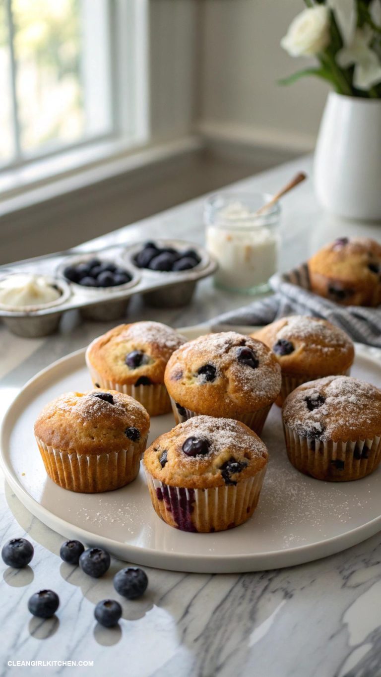 greek yogurt blueberry muffins