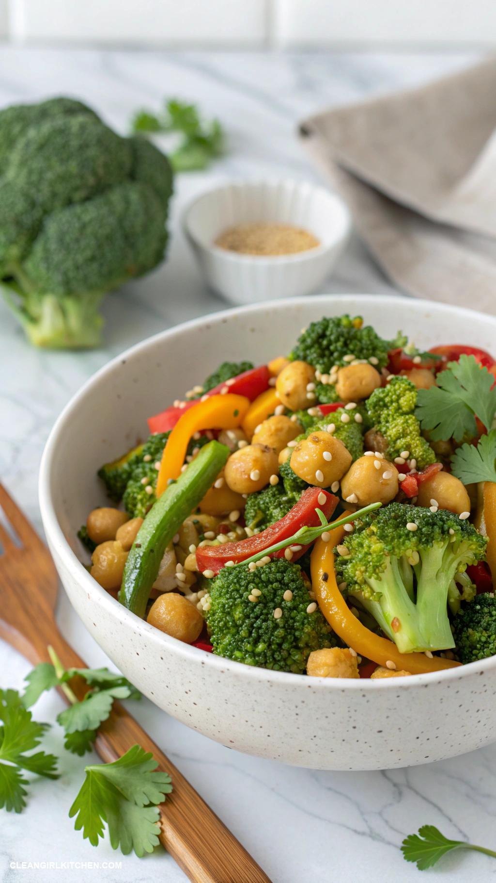 healthy broccoli recipes Broccoli and Chickpea Stir Fry