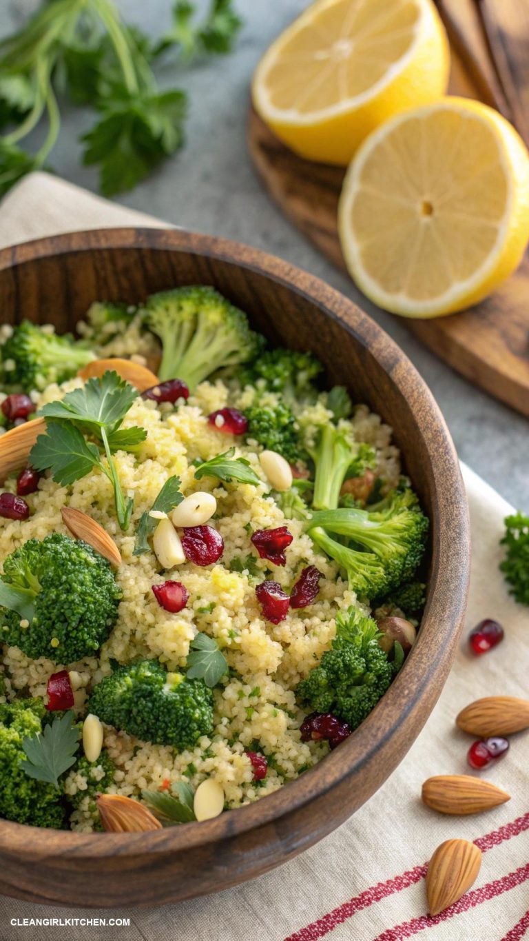 healthy broccoli recipes Broccoli and Quinoa Salad with Lemon Vinaigrette