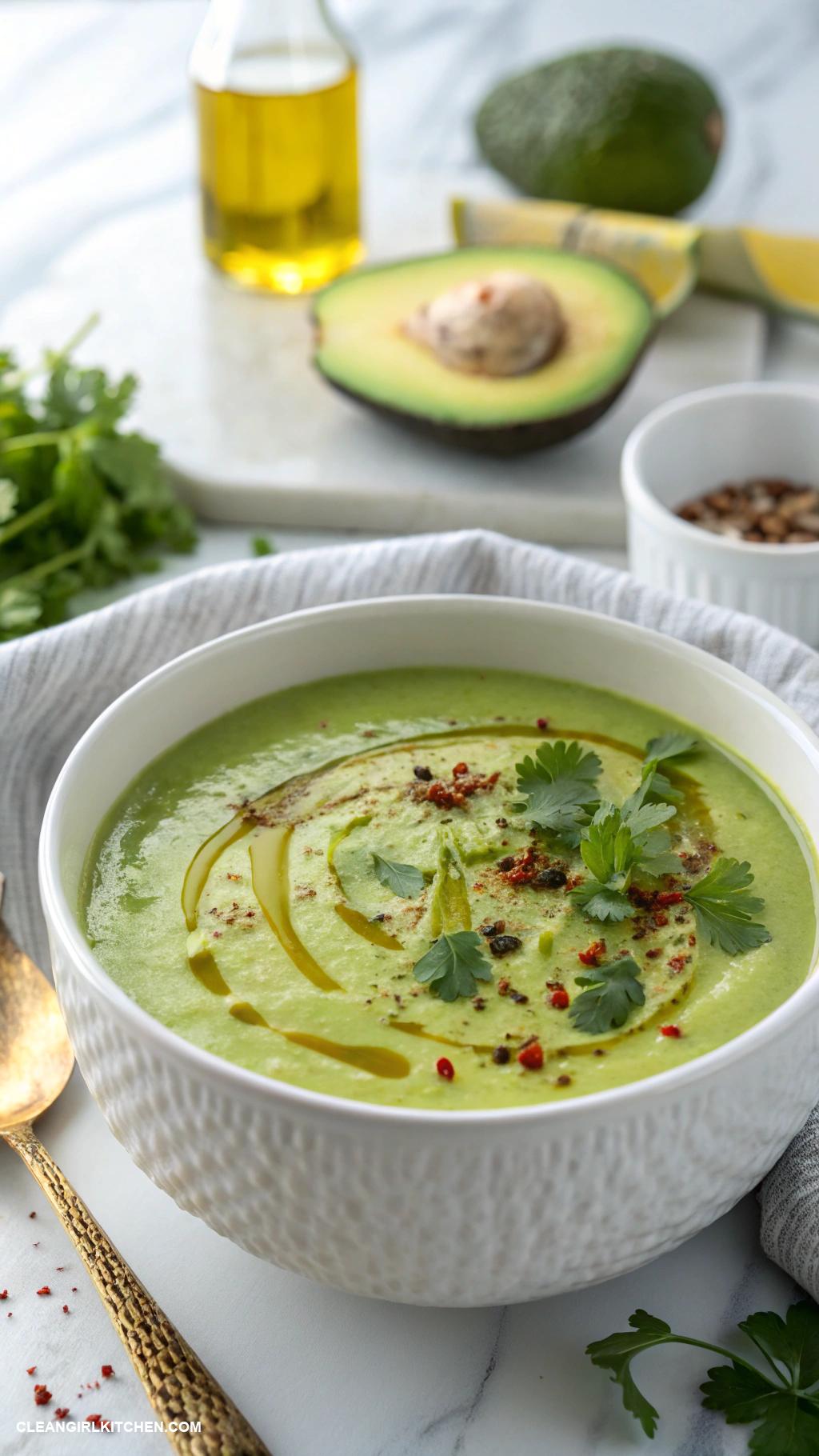 healthy broccoli recipes Creamy Broccoli and Avocado Soup