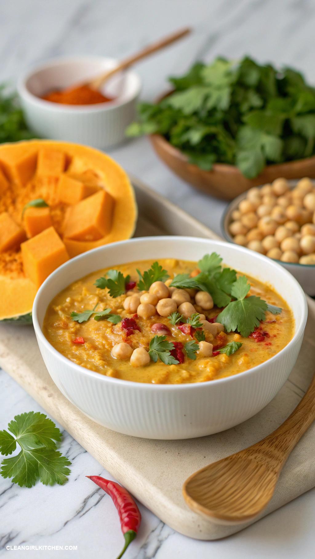 healthy butternut squash recipes Butternut Squash and Chickpea Curry