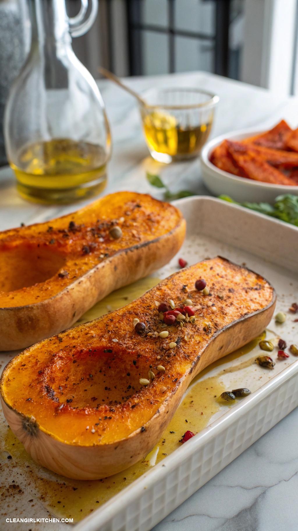 healthy butternut squash recipes Roasted Butternut Squash with Olive Oil and Spices