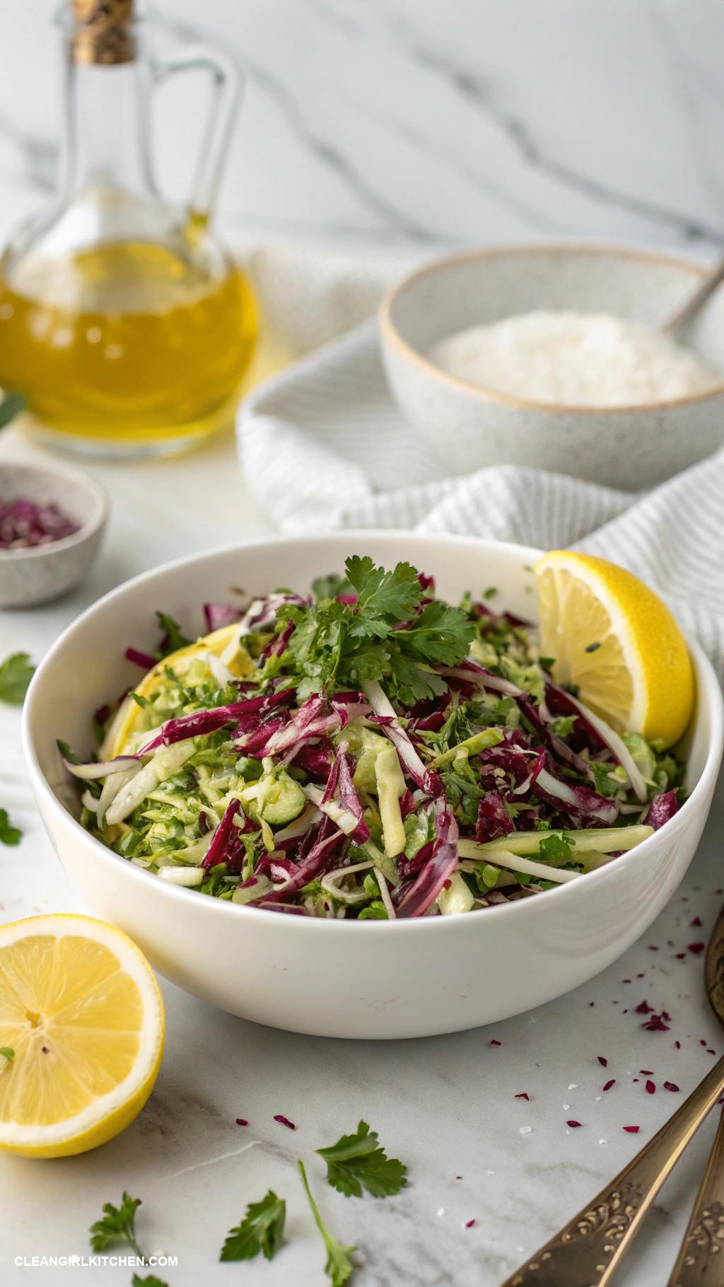 healthy cabbage recipes Cabbage Salad with Lemon and Olive Oil