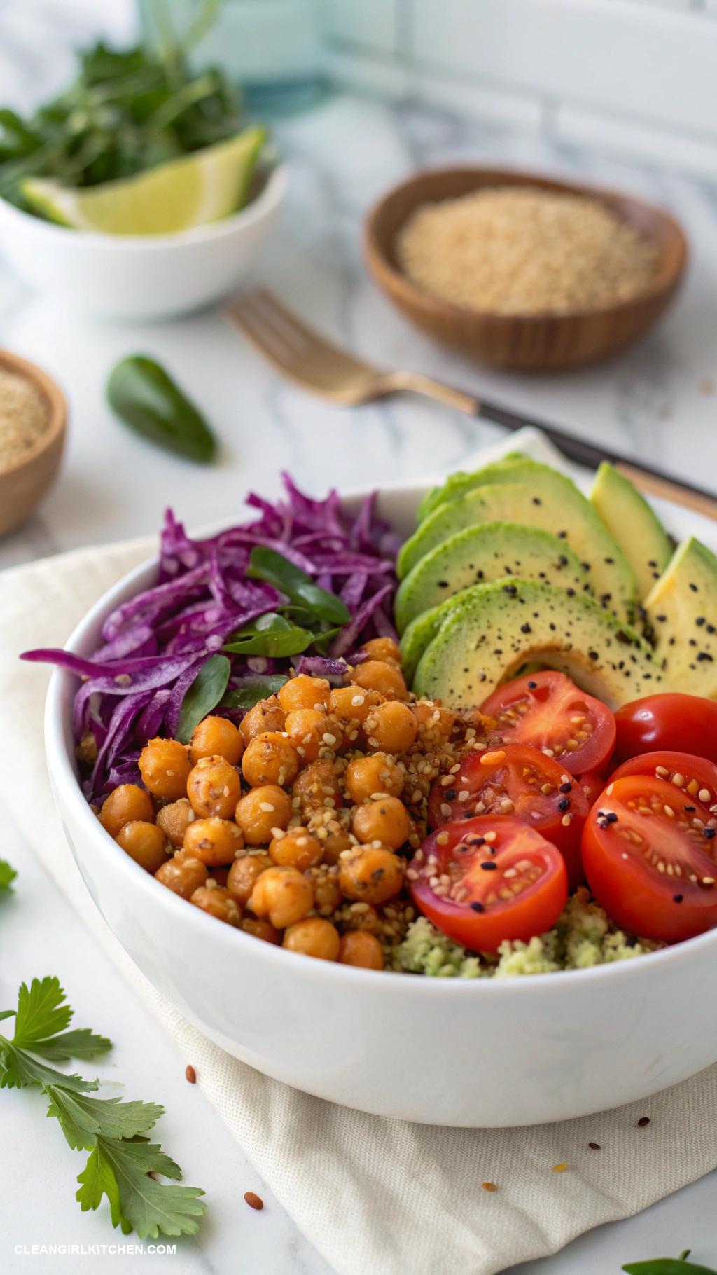 healthy cabbage recipes Cabbage and Chickpea Buddha Bowl