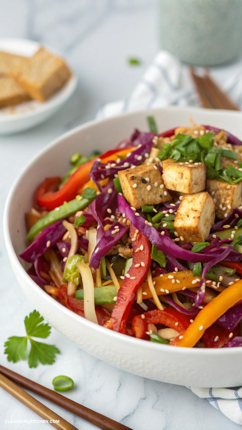 healthy cabbage recipes Cabbage and Tofu Stir Fry with Soy Sauce