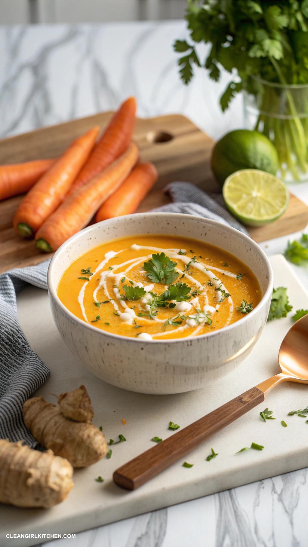 healthy carrot recipes Carrot Ginger Soup