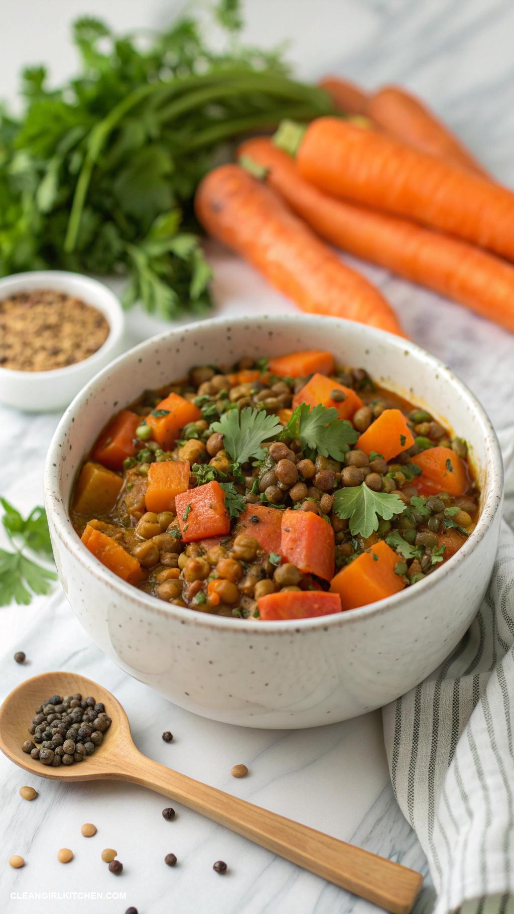 healthy carrot recipes Carrot and Lentil Stew