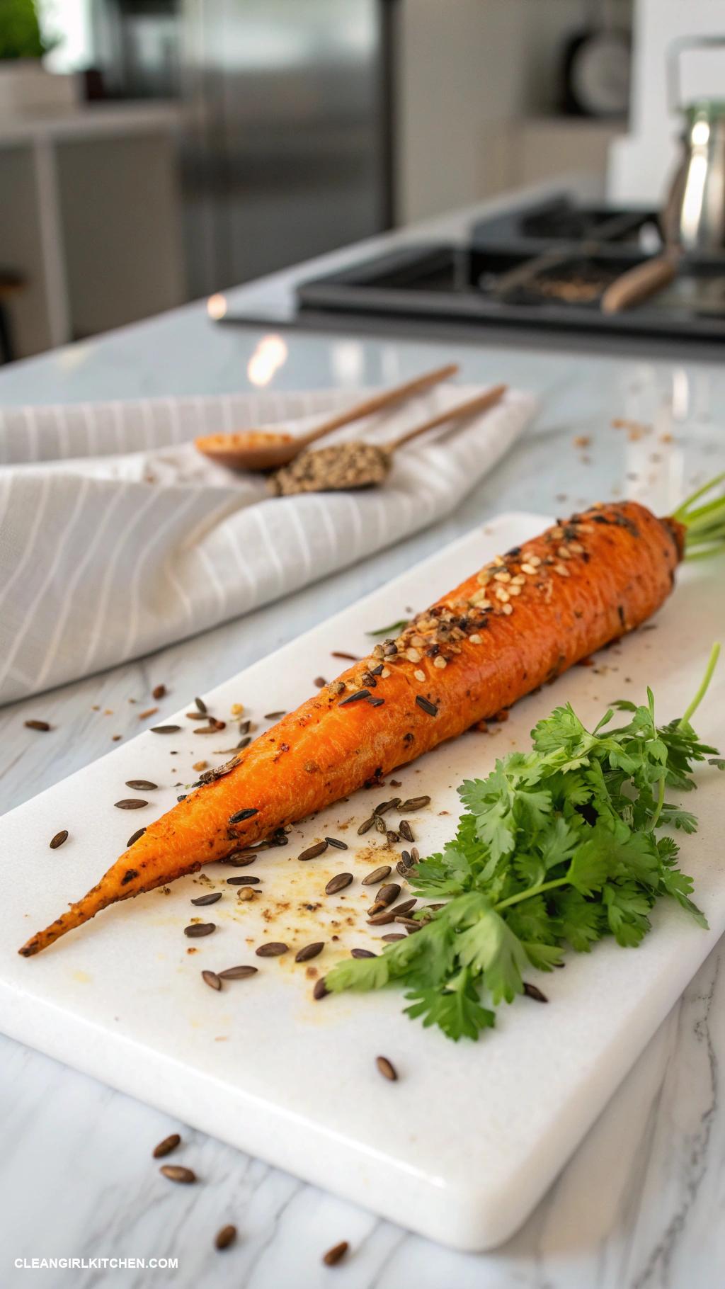 healthy carrot recipes Spicy Roasted Carrots with Cumin