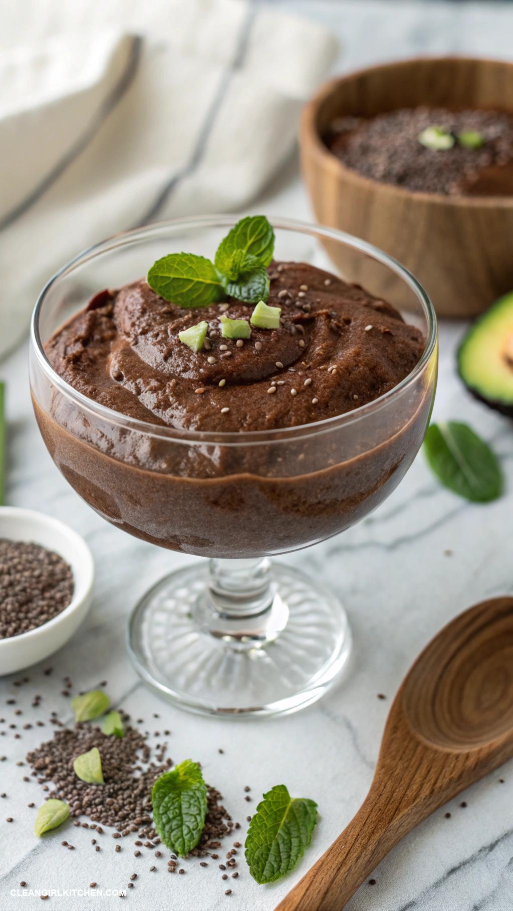healthy chia seed pudding recipes Chocolate Avocado Chia Seed Pudding Blend 1 ripe avocado 14 cup chia seeds 1 cup almond milk and cocoa powder for a rich and creamy dessert