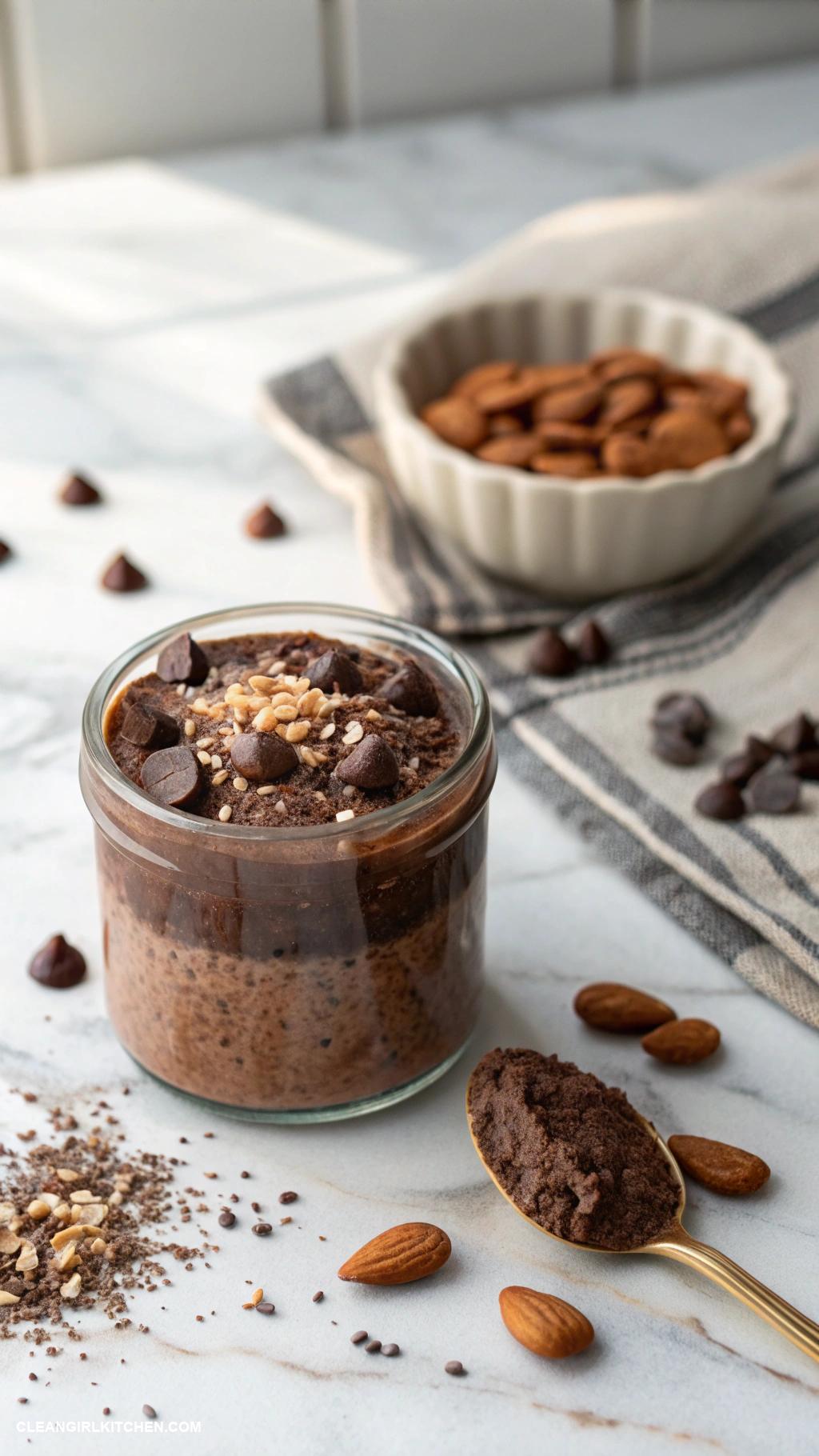 healthy chia seed pudding recipes Nutty Chocolate Chia Seed Pudding Blend 14 cup chia seeds 1 cup almond milk and stir in chopped nuts and dark chocolate chips