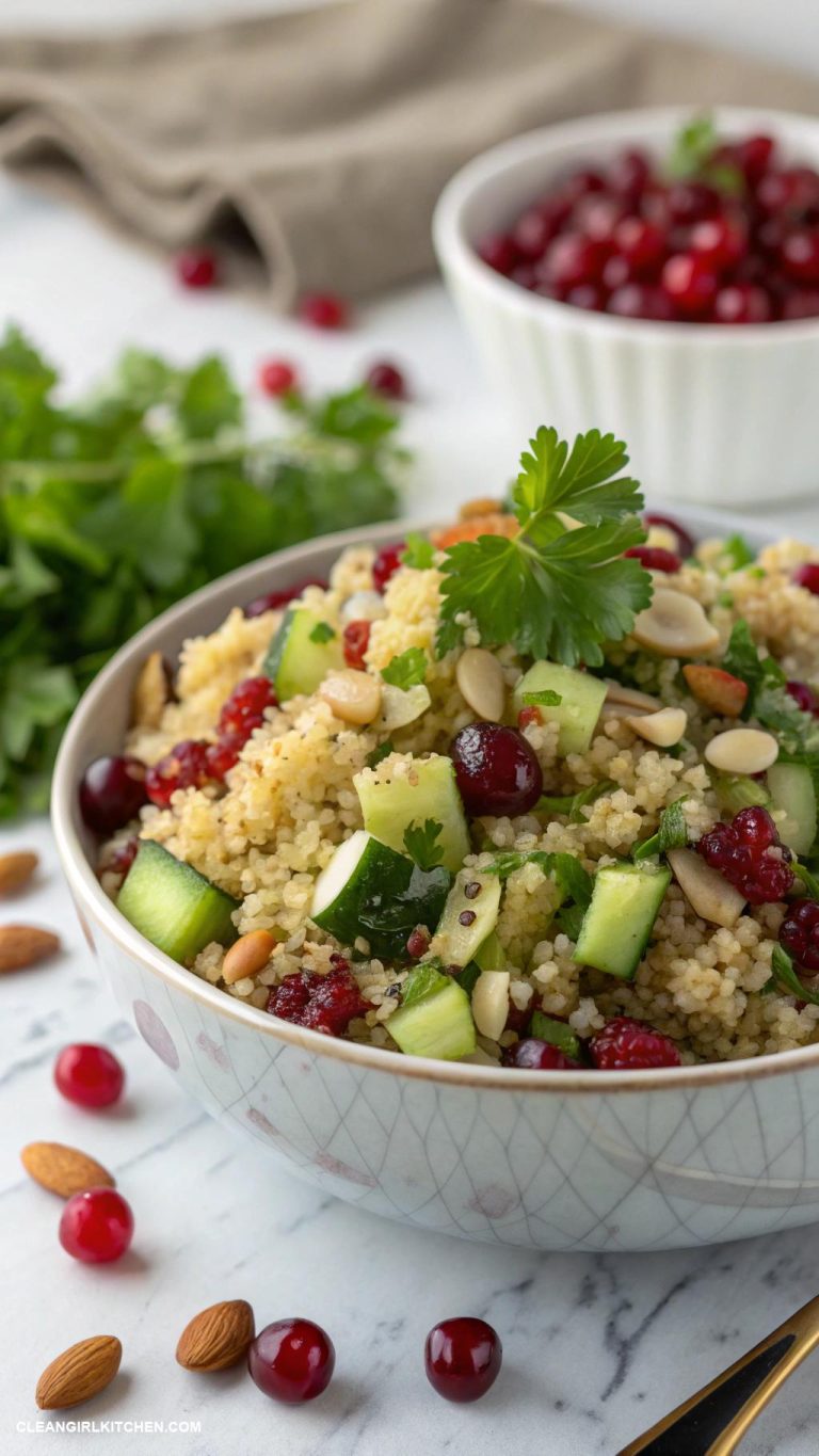 healthy christmas recipes Quinoa and Cranberry Salad