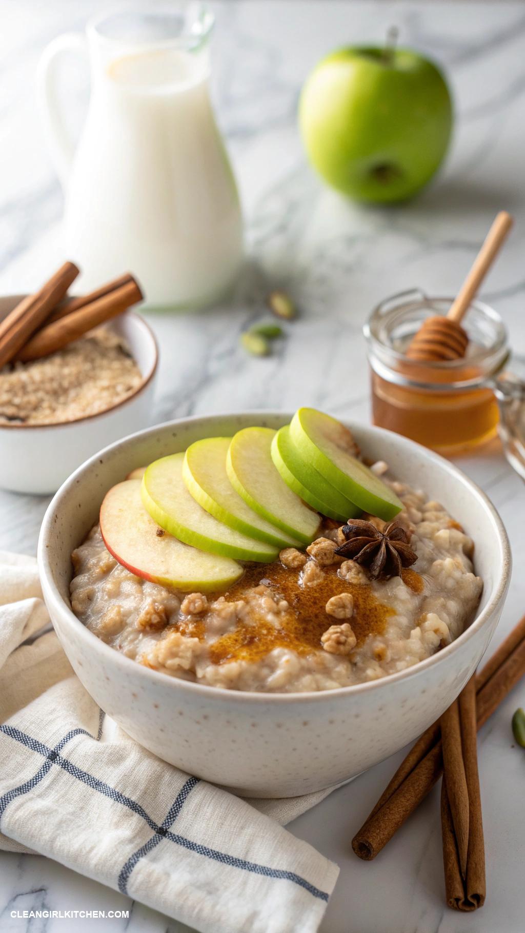 healthy crockpot recipes Crockpot Apples and Cinnamon Oatmeal