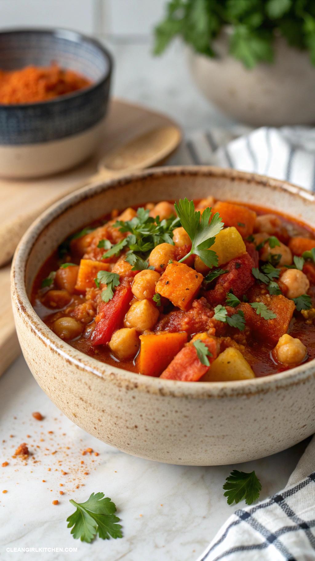 healthy crockpot recipes Crockpot Moroccan Chickpea Stew