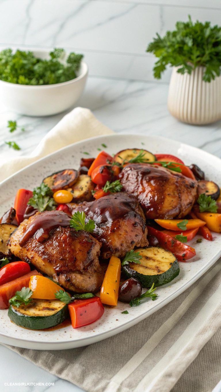 healthy crockpot recipes Slow Cooker Balsamic Chicken and Vegetables