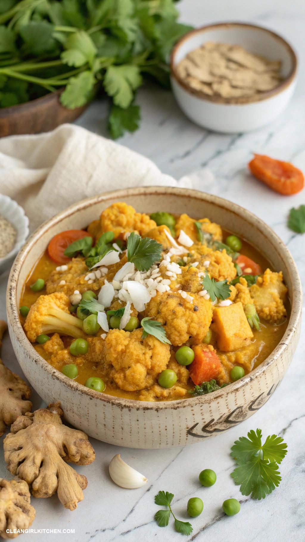 healthy crockpot recipes Slow Cooker Cauliflower Curry