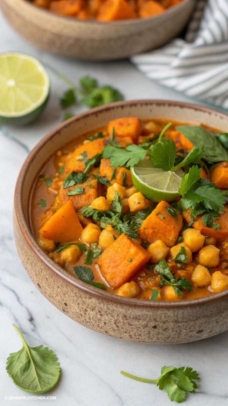 healthy dinner recipes for family Chickpea and Sweet Potato Curry