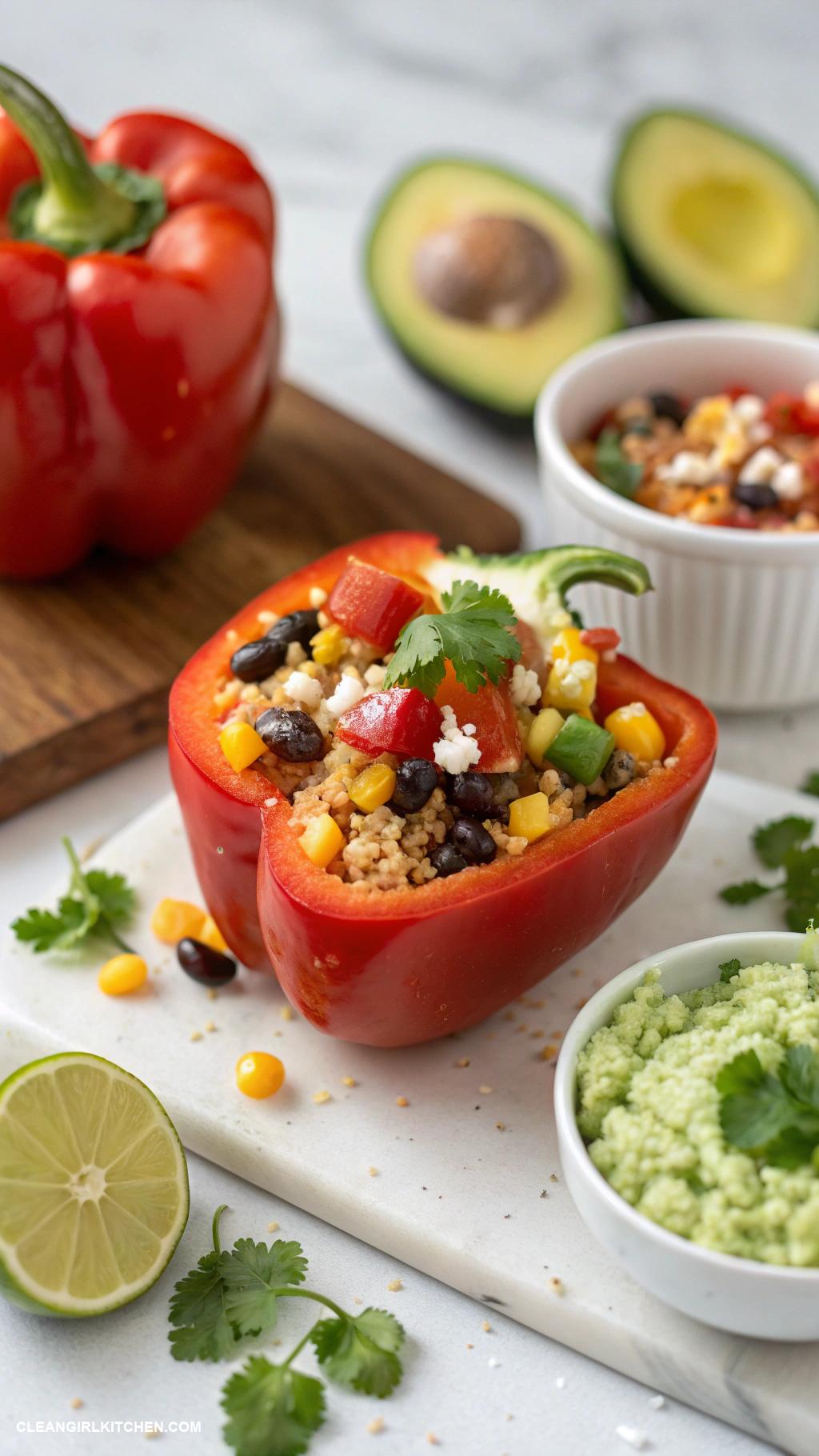 healthy dinner recipes for family Quinoa Stuffed Bell Peppers