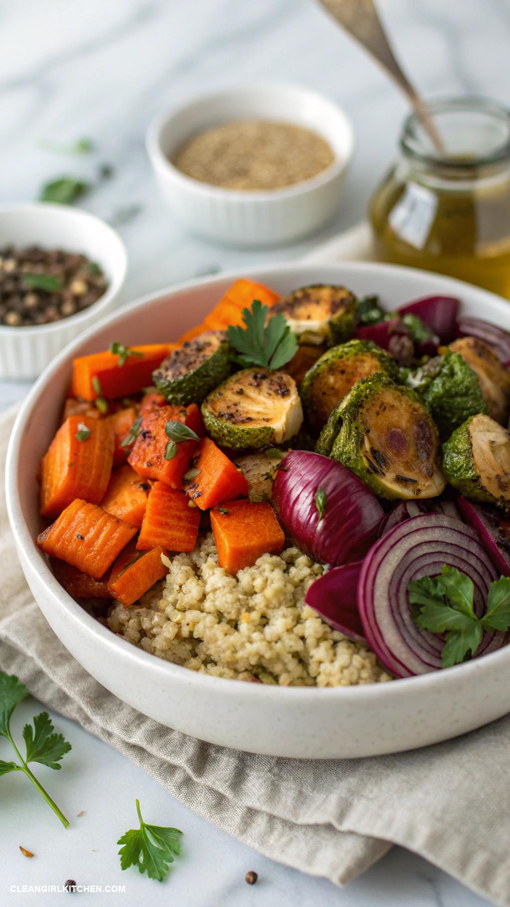 healthy fall dinners Roasted Vegetable Medley with Quinoa