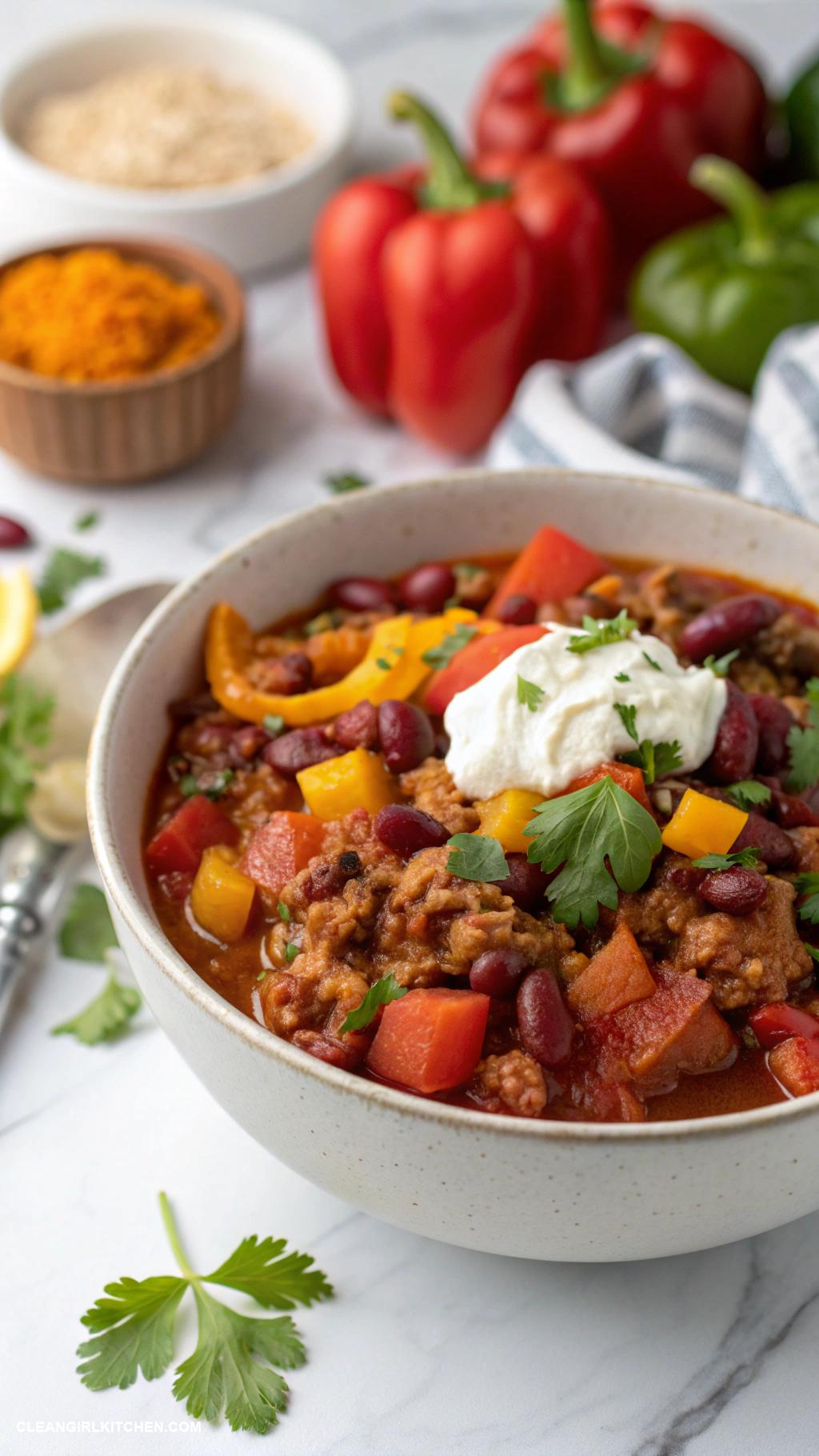 healthy fall dinners Turkey and Vegetable Chili