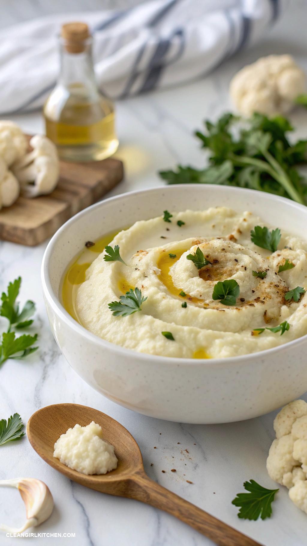 healthy garlic recipes Garlic Cauliflower Mash