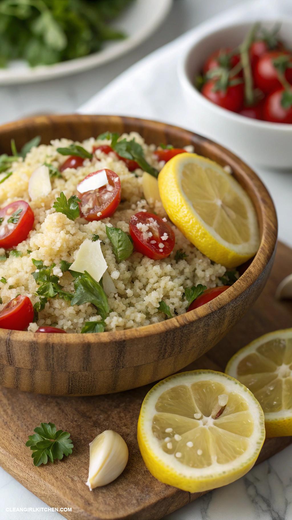 healthy garlic recipes Garlic Lemon Quinoa Salad