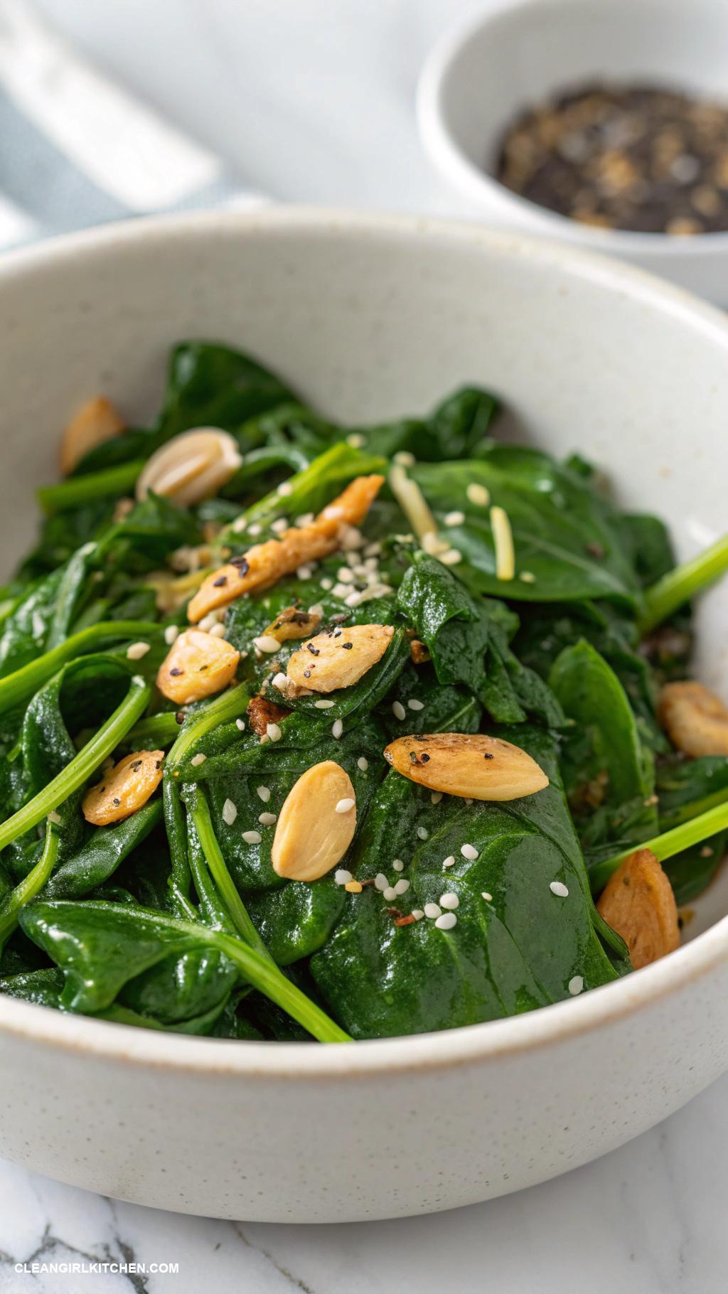 healthy garlic recipes Garlic Sautyed Spinach