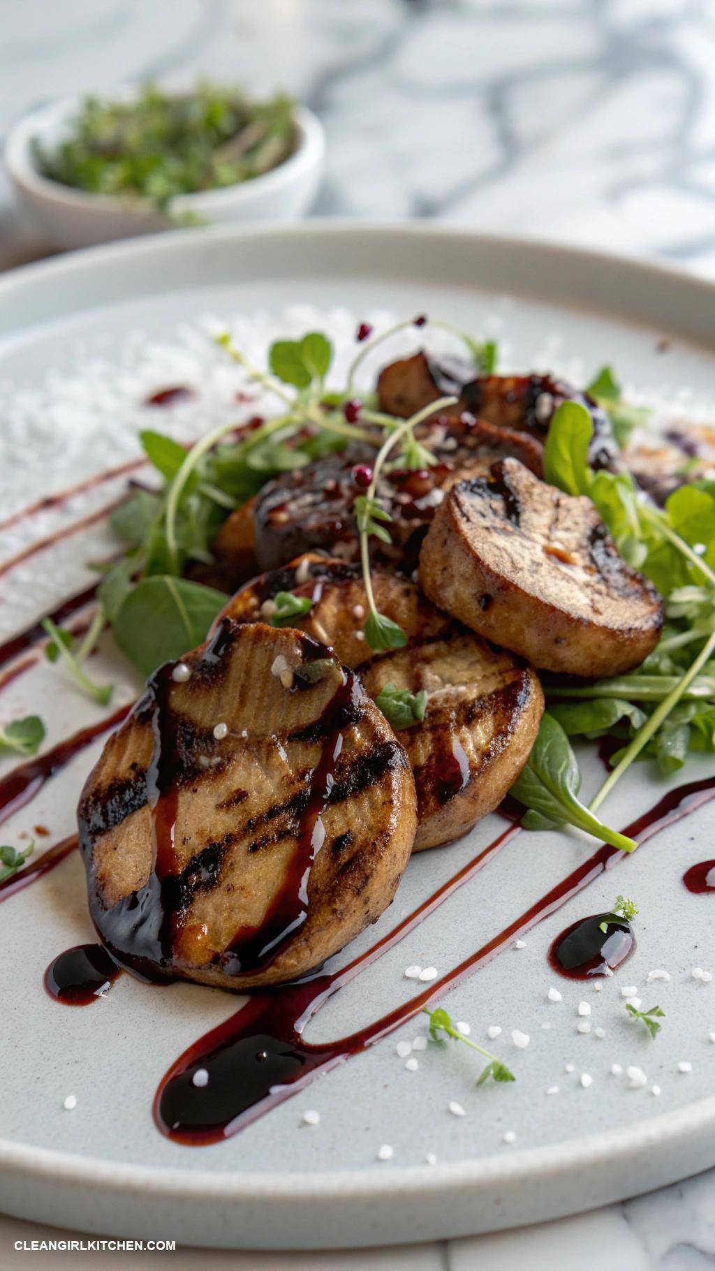 healthy mushroom recipes Grilled Mushrooms with Balsamic Glaze